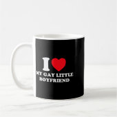I Love My Gay Little Boyfriend Funny Y2k Valentine コーヒーマグカップ (左)