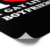 I Love My Gay Little Boyfriend Funny Y2k Valentine ポスター (角)