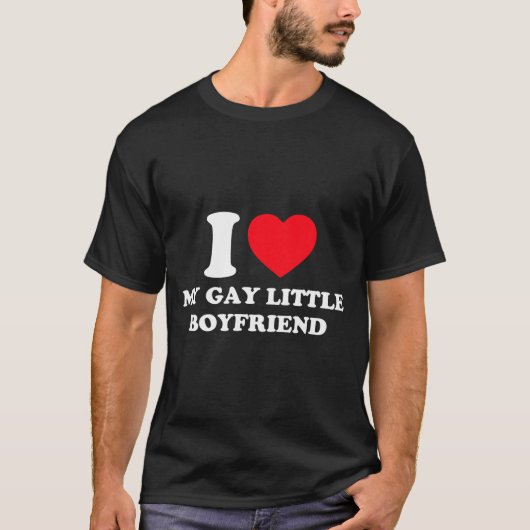 I Love My Gay Little Boyfriend Funny Y2k Valentine Tシャツ (正面)