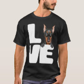 I Love My German Pinscher Dog Tシャツ (正面)