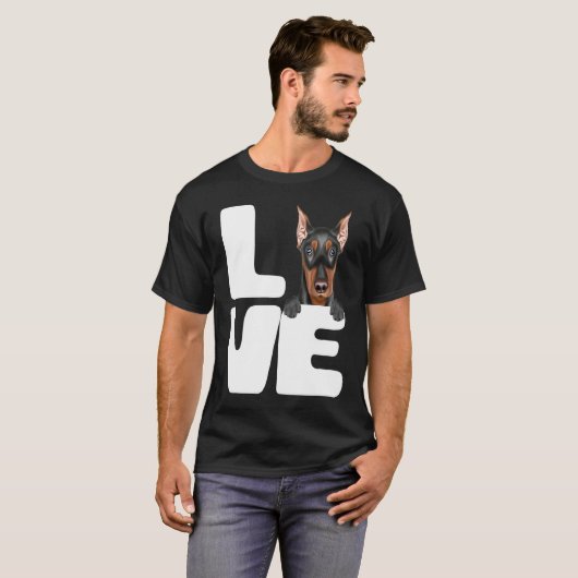 I Love My German Pinscher Dog Tシャツ (正面フル)