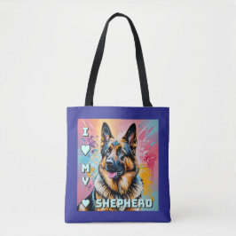 I love my German Shepherd トートバッグ