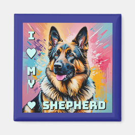 I love my German Shepherd マグネット