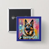 I love my German Shepherd 缶バッジ (正面&裏面)