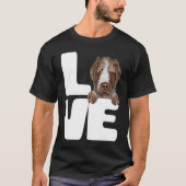 I Love My German Wirehaired Pointer Dog Tシャツ (正面)