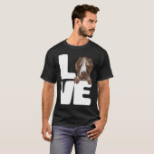 I Love My German Wirehaired Pointer Dog Tシャツ (正面フル)