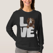 I Love My German Wirehaired Pointer Dog Tシャツ (正面)