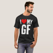 I Love My GF  I Heart My Girlfriend  GF Tシャツ (正面フル)