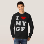 I LOVE MY GF I Heart My Girlfriend Tシャツ (正面フル)