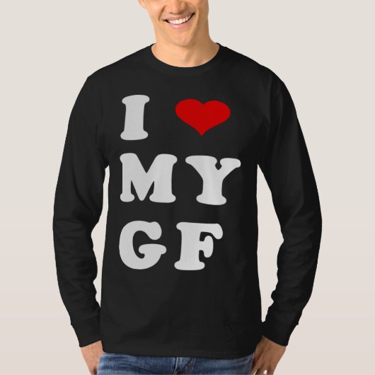 I LOVE MY GF I Heart My Girlfriend Tシャツ (正面)
