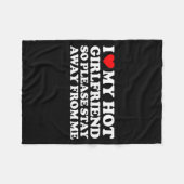 I Love My Gf Shirt I Love My Hot Girlfriend So Sta フリースブランケット (正面(横))