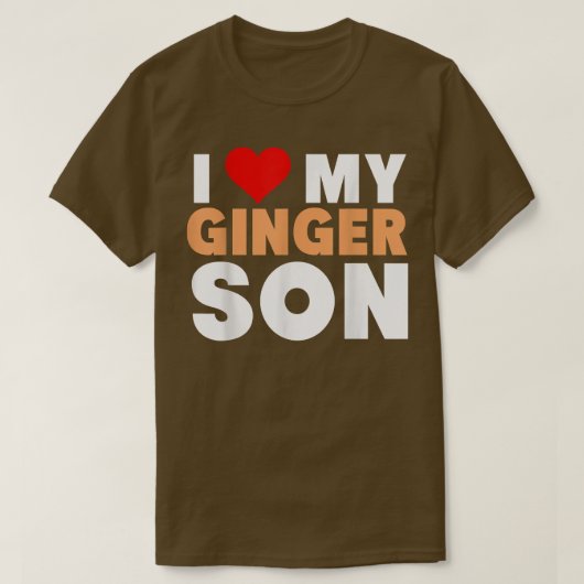 I Love My Ginger SonCool Redhead Family Gift  Tシャツ (デザイン正面)