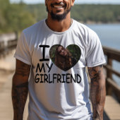I Love My Giralのハートカスタム写真 Tシャツ