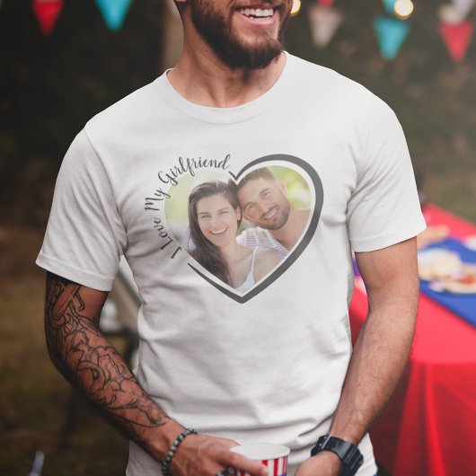 I Love My Giralのハート写真 Tシャツ