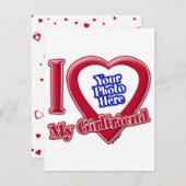 I Love My Giral Photo赤いハート シーズンカード (正面/裏面)