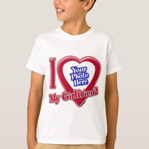 I Love My Giral Photo赤いハート Tシャツ