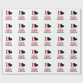 I Love My Girlfriend ラッピングペーパー (フラット)