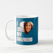 I Love My Girlfriend Heart Photo Boyfriend Gift  コーヒーマグカップ (左)