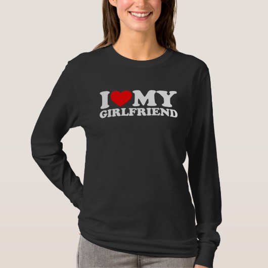 I Love My Girlfriend I Heart My Girlfriend  1 Tシャツ (正面)