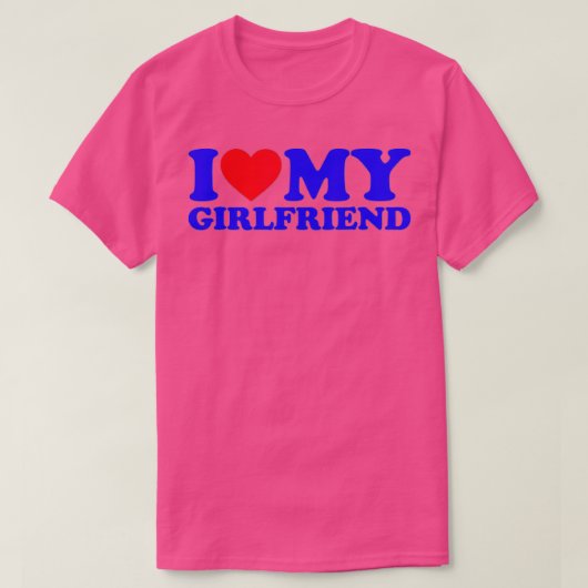 I Love My Girlfriend I Heart My Girlfriend GF (8)  Tシャツ (デザイン正面)