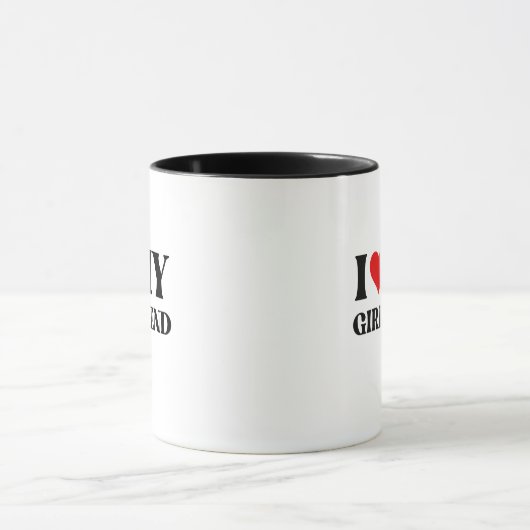 I Love My Girlfriend Mug – Romantic Gift for Her マグカップ (中央)