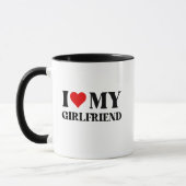 I Love My Girlfriend Mug – Romantic Gift for Her マグカップ (左)