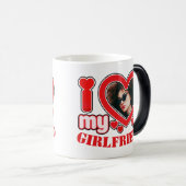 I Love My Girlfriend Personalized Photo Text モーフィングマグカップ (正面右)