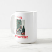 I Love My Girlfriend Photo Classic Mug Gift コーヒーマグカップ (正面左)