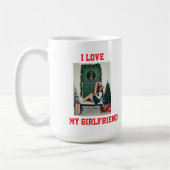 I Love My Girlfriend Photo Classic Mug Gift コーヒーマグカップ (左)