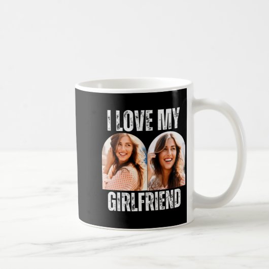 I Love My Girlfriend Photo Funny Boyfriend Gift  コーヒーマグカップ (右)