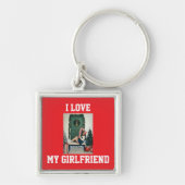 I Love My Girlfriend Photo Keychain Gift キーホルダー (正面)