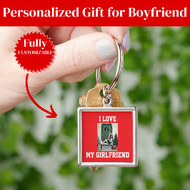 I Love My Girlfriend Photo Keychain Gift キーホルダー