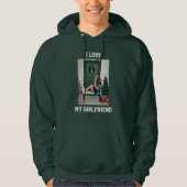 I Love My Girlfriend Photo Pullover Hoodie パーカ (正面)