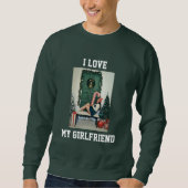 I Love My Girlfriend Photo Sweatshirt Gift for BF スウェットシャツ (正面)