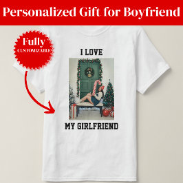 I Love My Girlfriend Photo Value T-Shirt Gift Tシャツ