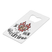 I Love My Girlfriend - Red - DingusDesign クレジットカード栓抜き (正面アングル)