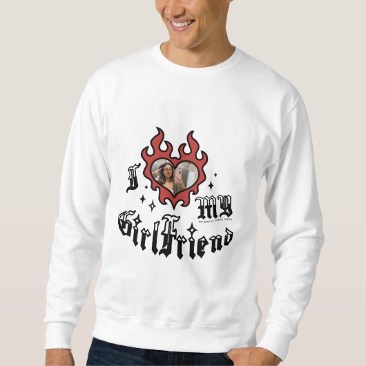 I Love My Girlfriend - Red - DingusDesign スウェットシャツ (正面)