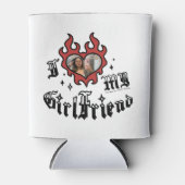 I Love My Girlfriend - Red - DingusDesign 缶クーラー (正面)