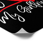 I Love My Girlfriend Red Heart Couples Valentines  ポスター (角)