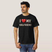 I Love My Girlfriend Red Heart | Cute Matching  Tシャツ (正面フル)