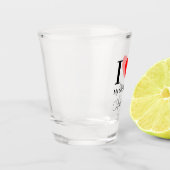 I love My Girlfriend & Red Heart Personalized ショットグラス (左)