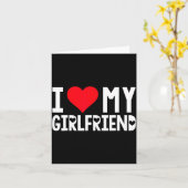I Love My Girlfriend Shirt I Heart Girlfriend Love カード (黄色い花)