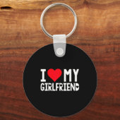 I Love My Girlfriend Shirt I Heart Girlfriend Love キーホルダー (正面)
