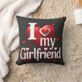 I Love My Girlfriend T-Shirt ❤️ クッション (ブランケット)