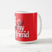 I Love My Girlfriend T-Shirt ❤️ コーヒーマグカップ (正面右)