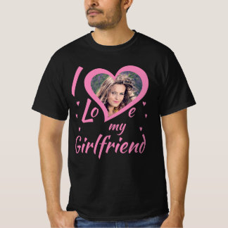 I Love my Girlfriend - T-Shirt personalisierbar Tシャツ