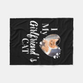 I Love My Girlfriends Cat Photo  フリースブランケット (正面(横))