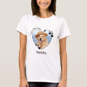 I Love My Golden Retriever Dogハートペットフォト Tシャツ (正面)