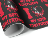 I Love My Goth Girlfriend Dripping Red Heart Photo ラッピングペーパー (ロールコーナー)