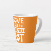 I love my Grandcat Cat Lover Granddad Grandma カフェラテマグ (右アングル)